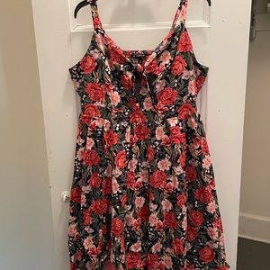 Torrid Floral Strapless Dress